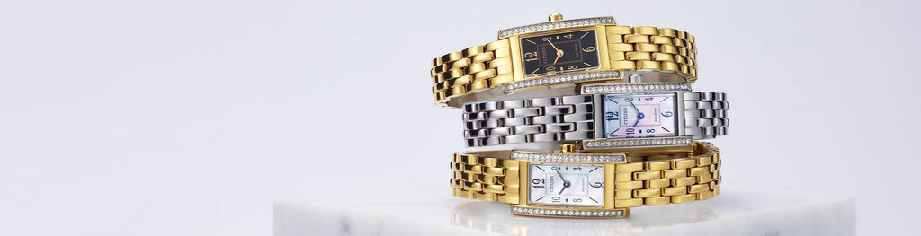 Women's Watches; Image of three Petite Palidoro watch models EG7112-59E, EG7112-59D and EG7110-54Y